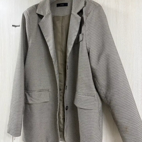 [BUNJANG] IFNE Women's Check Jacket with Belt / (이사준비/옷장정리) IFNE 여성 체크 자켓(허리끈 포함)