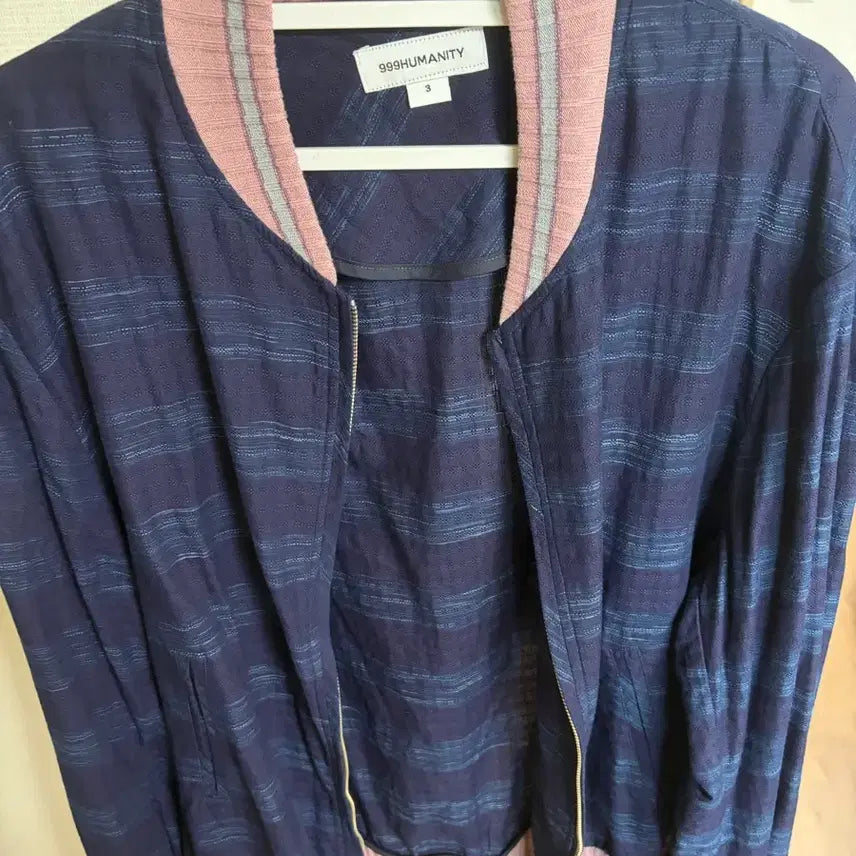 [BUNJANG] 999 Humanity Zip-up Blouson Navy / 999휴머니티 집업 블루종 네이비