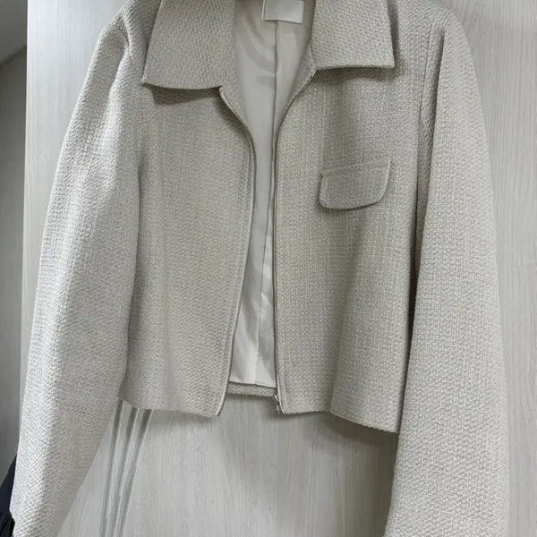 [BUNJANG] Tweed Zip-Up Jacket / (이사준비/옷장정리) 카라 집업 트위드 자켓