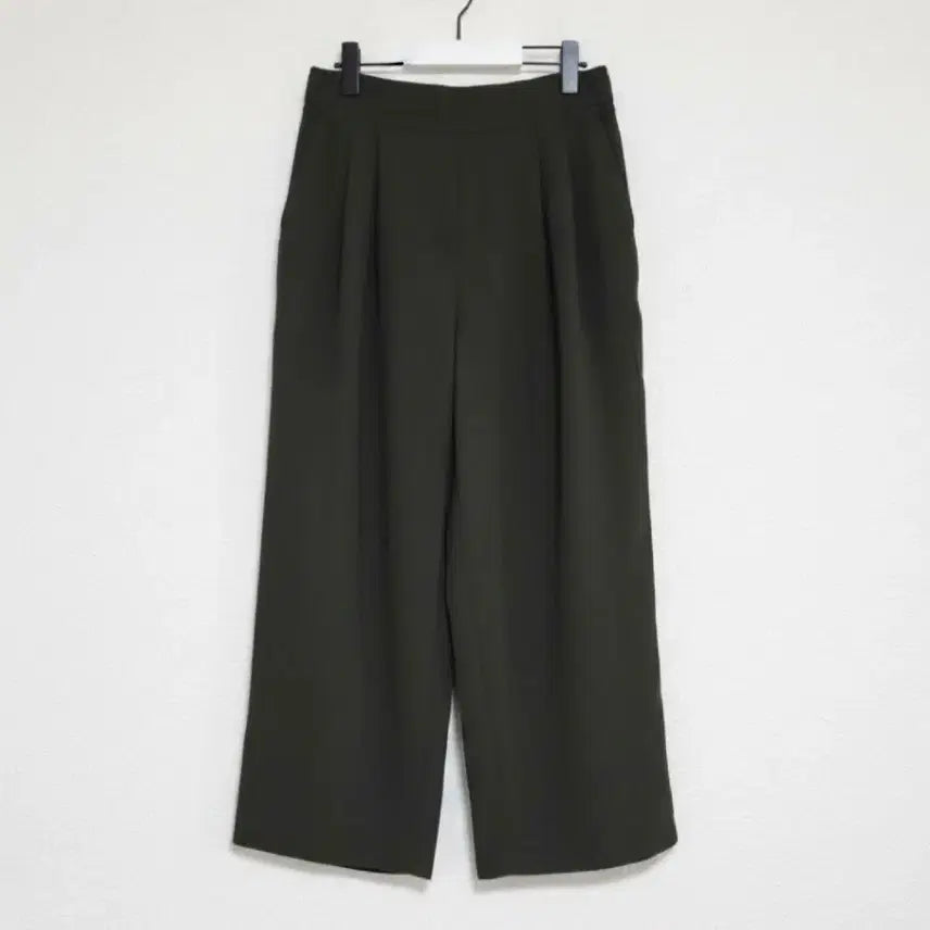 [BUNJANG] Women's Wide Leg Pants with Elastic Waistband (Khaki) / 66 새상품 여성 와이드팬츠 여성 바지 슬랙스 밴딩바지 여자 바지 새제품