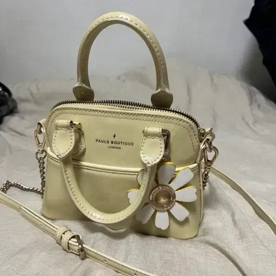 [BUNJANG] Pauls Boutique Mini Tote Bag Enamel Yellow Ivory / 폴스부띠끄 미니 토트백
