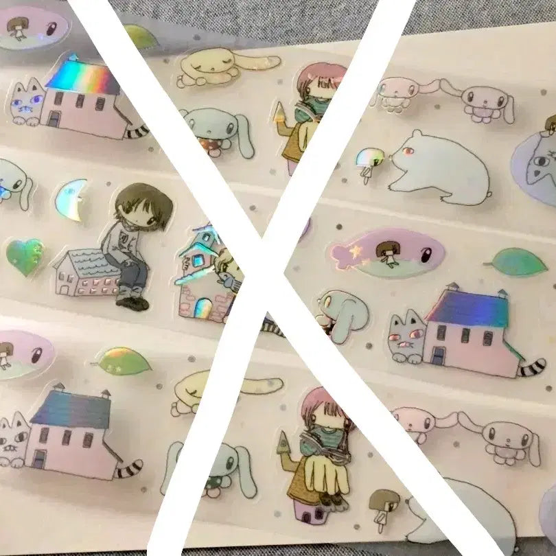 [BUNJANG] Susu Kiss Cut Sticker Set (3 Types) / 수수 키스컷 3종