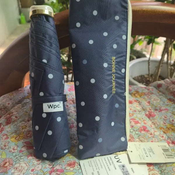 [BUNJANG] Wpc Dot (Blue) 3-Section Lightweight Sun/Rain Umbrella / [새상품 ]Wpc 양산 '암막'양산 도트(블루) 3단경량우양산 자외선차단