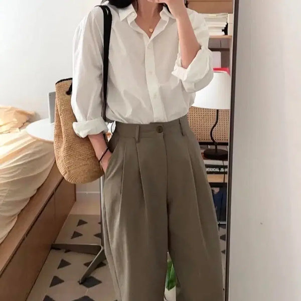 [BUNJANG] Nomelet Baker Cotton Wide Pants Olive Khaki Size 2 / 노멜렛 베이커 코튼 와이드 팬츠 올리브카키 2사이즈 nomelet