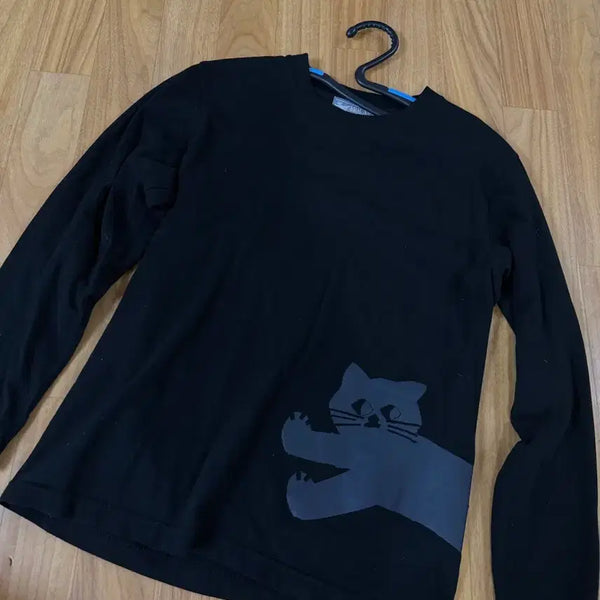 [BUNJANG] SOU.SOU Cat Long Sleeve Black XS / 소우소우 고양이 롱슬리브 블랙 xs