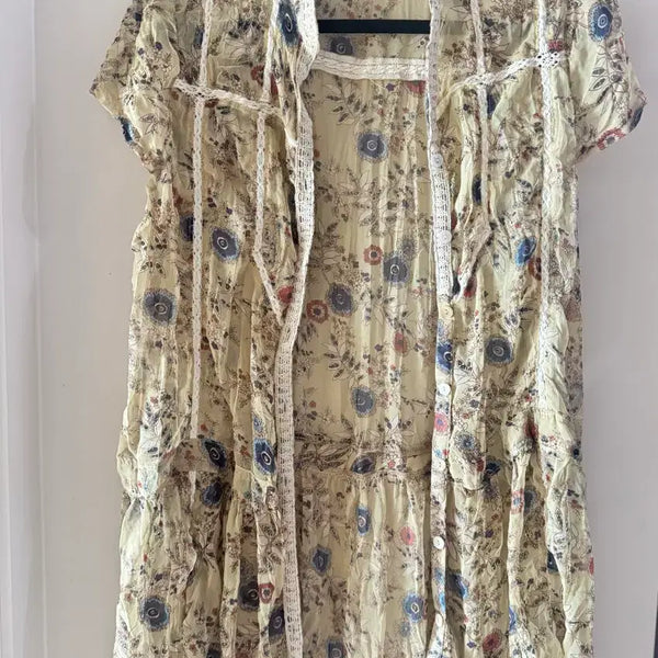[BUNJANG] Vintage Mori Girl Long Blouse / 도쿄 모리걸 빈티지 블라우스