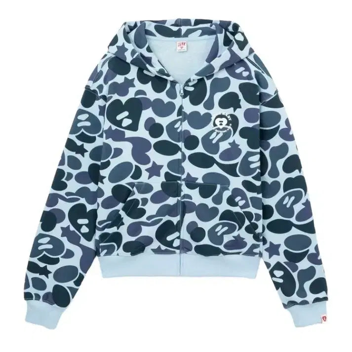 [BUNJANG] BAPE Authentic AP Line Camo Hoodie Zip-Up Size S / 베이프 정품 여성용 S 에이피 라인 카모 후드집업