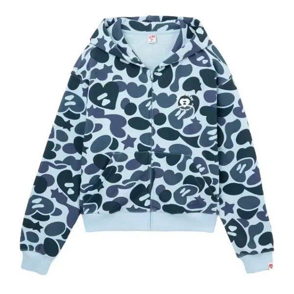 [BUNJANG] BAPE Authentic AP Line Camo Hoodie Zip-Up Size S / 베이프 정품 여성용 S 에이피 라인 카모 후드집업