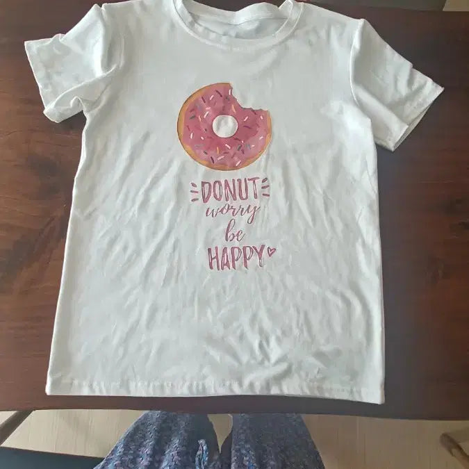 [BUNJANG] Pink Donut Graphic T-Shirt (Size S) / 핑크도넛 반팔 티셔츠 s