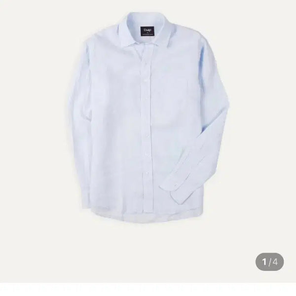[BUNJANG] Drakes Spread Collar Light Blue Linen Shirt / 드레익스 스프레드칼라 라이트블루 린넨셔츠