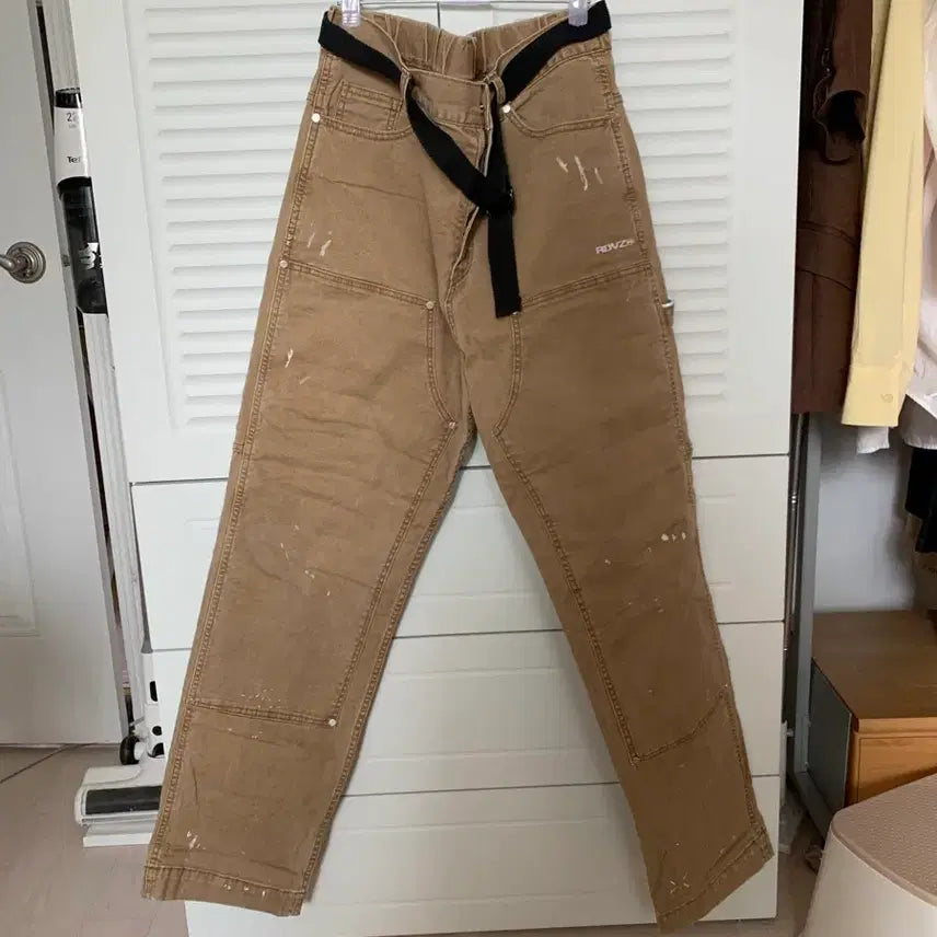 [BUNJANG] Beige Painting Pants / 베이지 페인팅 바지