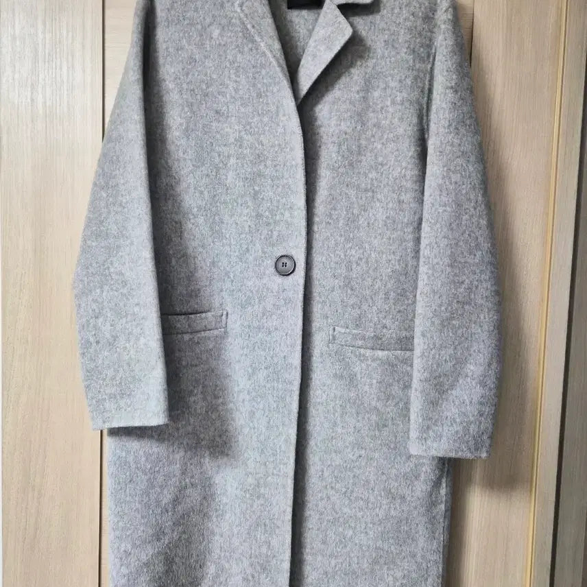 [BUNJANG] Theory Long Wool Cashmere Blend Coat Gray / 띠어리 롱 코트 그레이