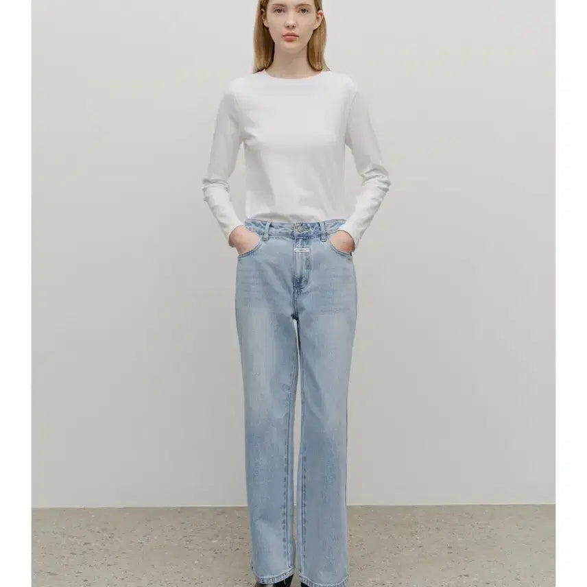 [BUNJANG] Marithe Francois Girbaud Straight Denim Pants Light Blue Size 25 / 택0 새상품) 마리떼 스트레이트 데님팬츠 25 (정가 129000)
