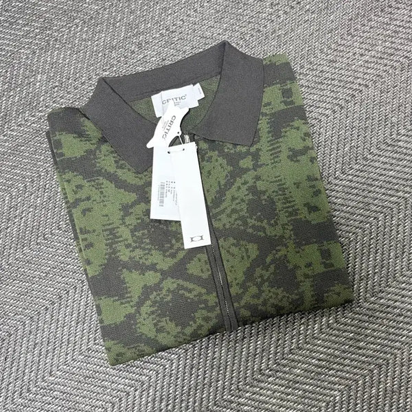 [BUNJANG] Critic Short-Sleeve Zip-Up T-Shirt M / 크리틱 반팔 집업 M
