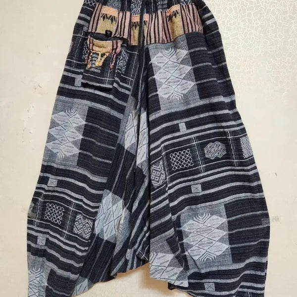 [BUNJANG] Unique Pattern Cotton Comfortable Pants / 똥싼바지