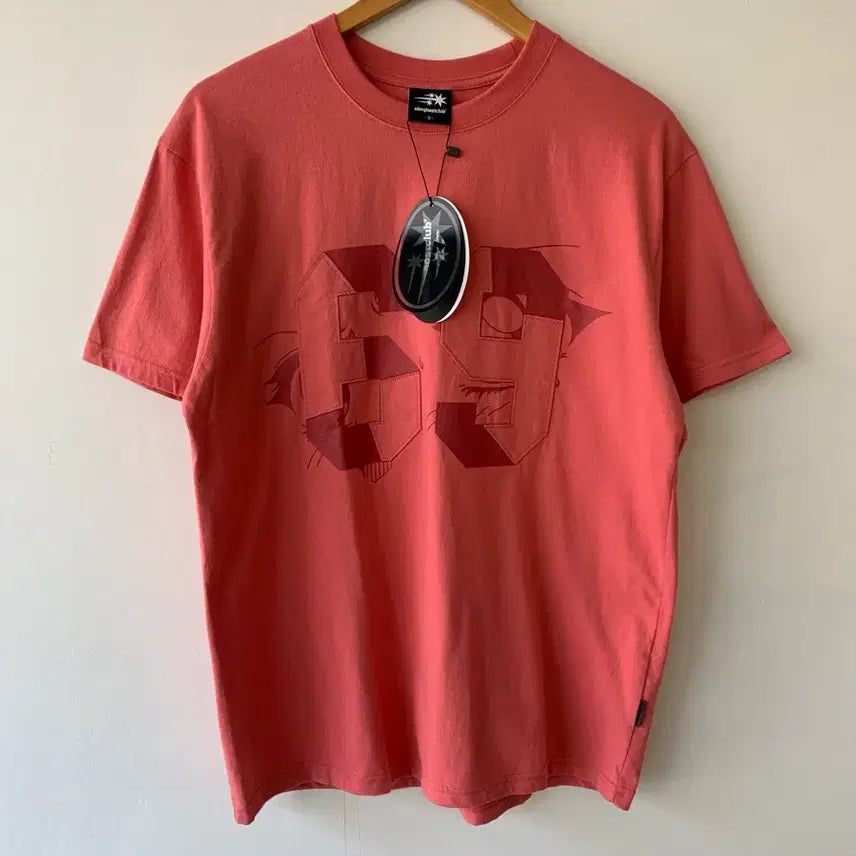 [BUNJANG] Nice Ghost Club Graphic T-Shirt Coral Red / 나이스고스트클럽 반팔티