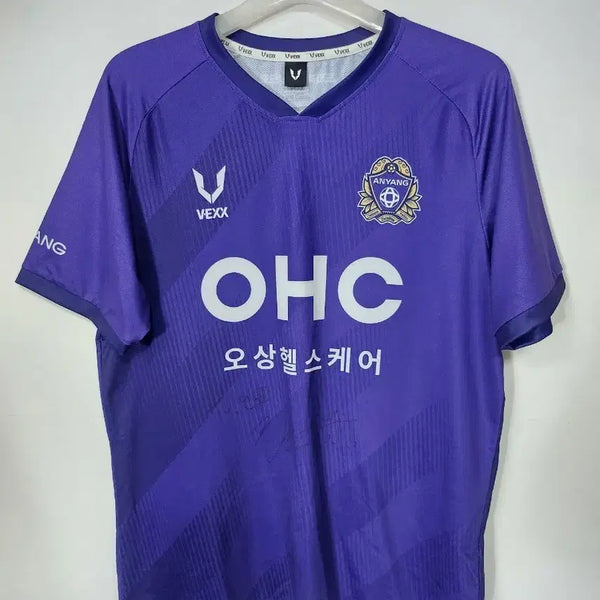 [BUNJANG] FC Anyang 2025 Season Authentic Autographed Soccer Jersey (Size L) / FC안양 2025 시즌 노마킹 친필사인 축구유니폼 100 L