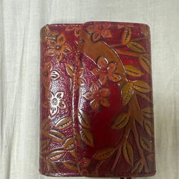 [BUNJANG] Floral Pattern Leather Wallet / 꽃무늬 가죽 지갑