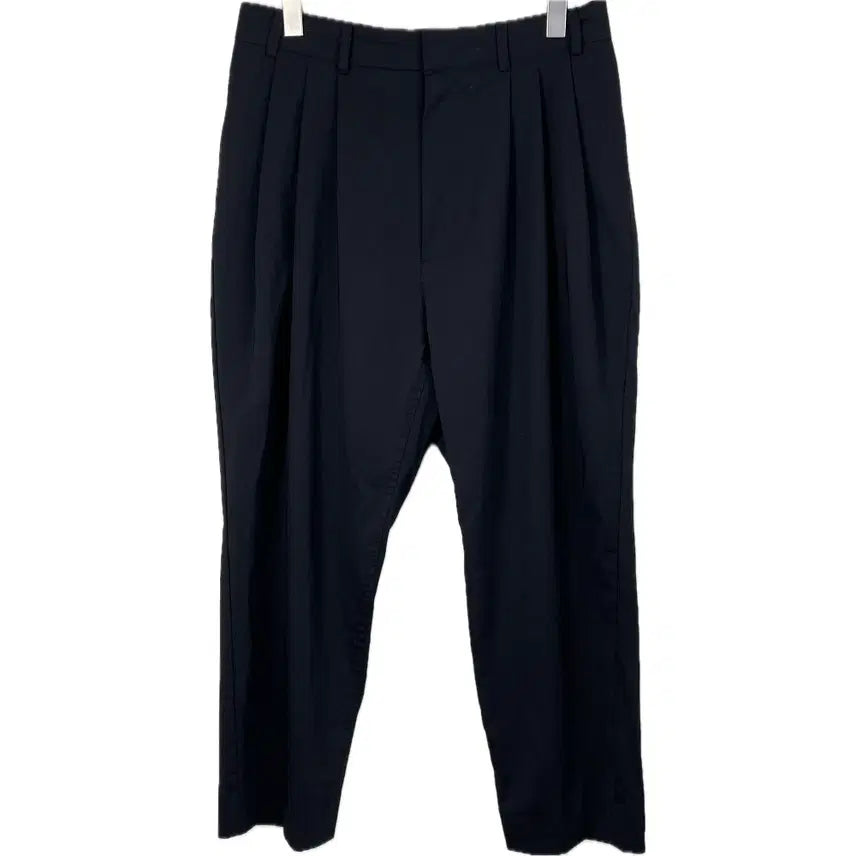 [BUNJANG] Jyun.J Tapered Pin Tuck Slacks Pants Black / [46] 준지 테이퍼드 핀턱 슬랙스 팬츠