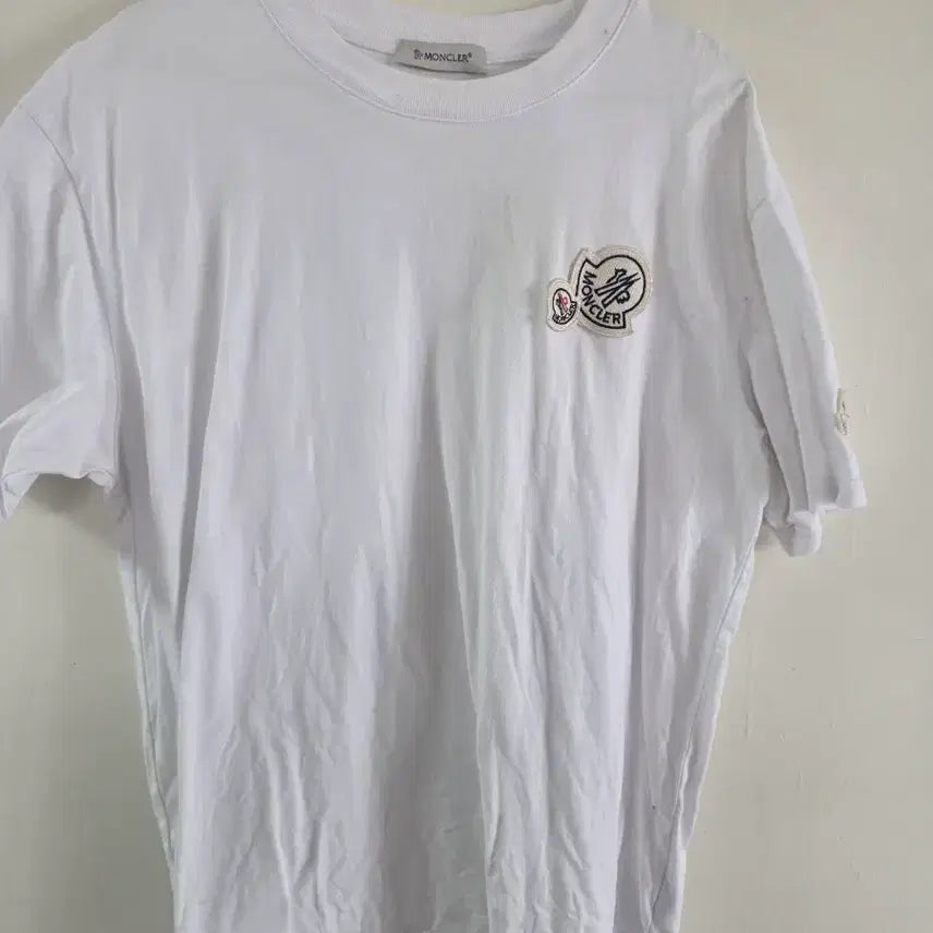 [BUNJANG] Moncler Short Sleeve T-Shirt White / 몽클레어 반팔 티셔츠 화이트