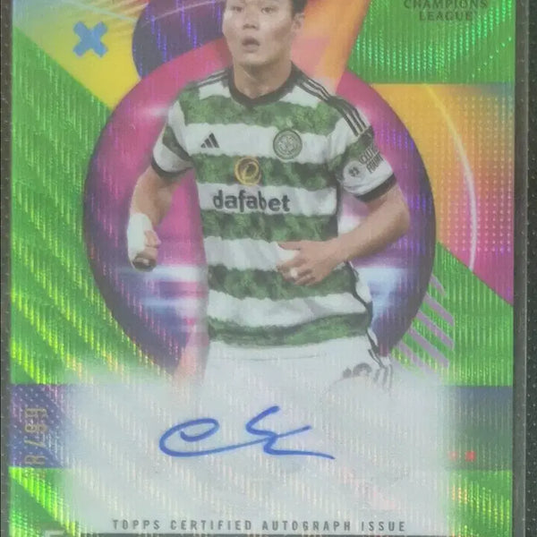 [BUNJANG] Oh Hyun-gyu 23-24 Topps Finest 99 Limited Auto Soccer Card (Celtic) / 오현규 99한정 오토 23-24 탑스파이니스트 축구카드(셀틱)베식타스