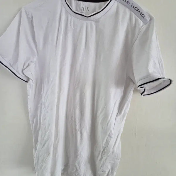 [BUNJANG] Armani Exchange Logo Detail Short Sleeve T-Shirt White / ARMANI EXCHANGE 반팔 티셔츠 흰색