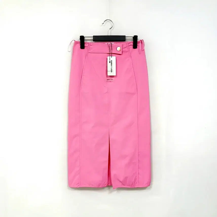 [BUNJANG] Bimbalo Pink Front Slit Midi Skirt / +빔바이롤라 핑크 프론트 슬릿 미디 스커트 매장정품 B179