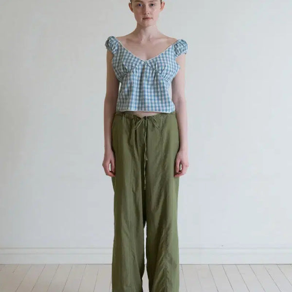 [BUNJANG] Sodinkybread Sarah Blue Check Blouse / 쏘딩키브레드 사라 블라우스 Sarah Blue Check Blouse