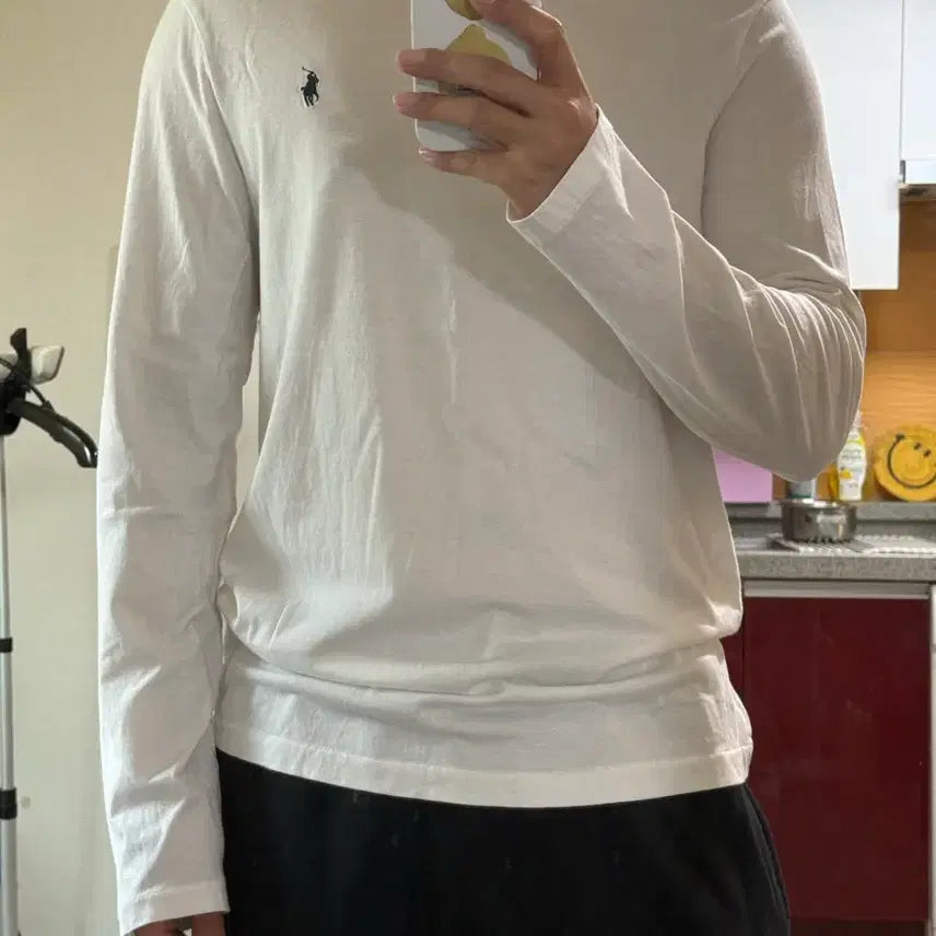 [BUNJANG] Polo Ralph Lauren Long Sleeve T-Shirt White / 폴로 랄프로렌 긴팔티 화이트