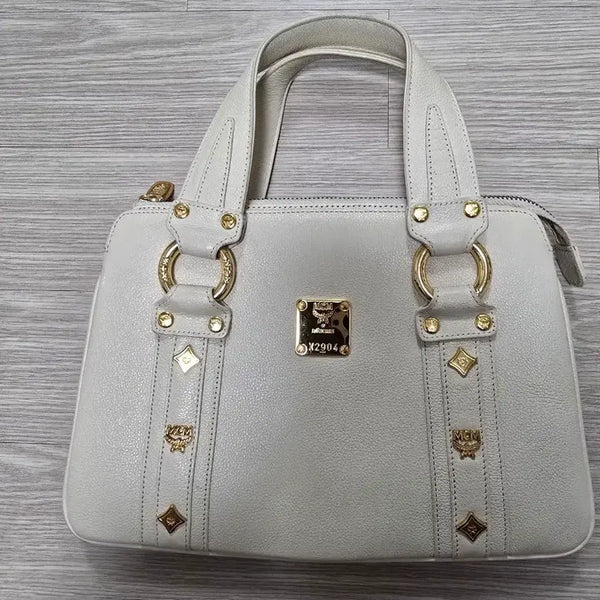 [BUNJANG] MCM Ivory Tote Bag M2904 / MCM 토트백 아이보리 M2904