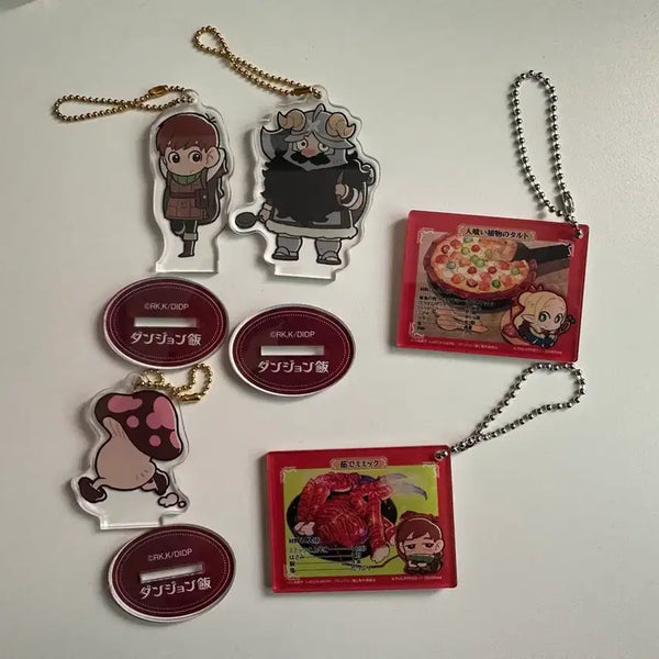 [BUNJANG] Dungeon Meshi Marcille / Chilchuck / Senshi / Walking Mushroom Acrylic Charm & Stand Bundle Set / 던전밥 마르실 칠책 센시 걷는버섯 아크릴키링 아크릴스탠드 일괄