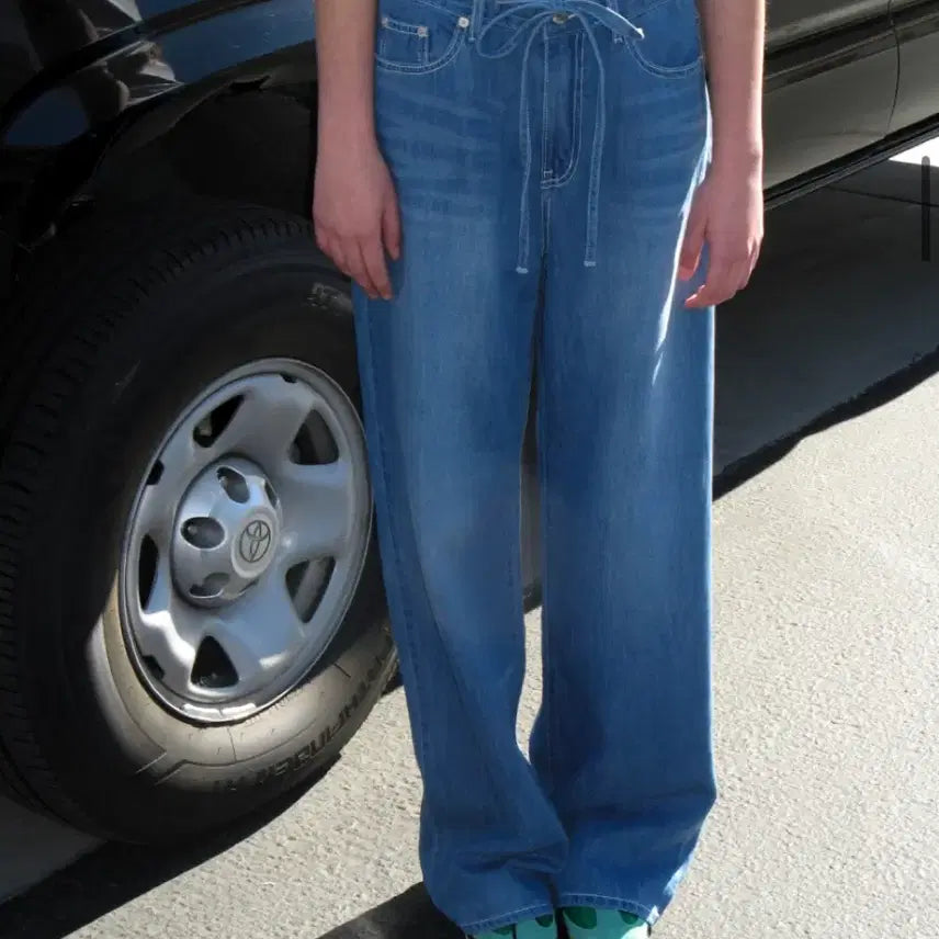 [BUNJANG] Somewhere Better Ribbon Wide Pants / 썸웨어버터 리본와이드팬츠 바지 S