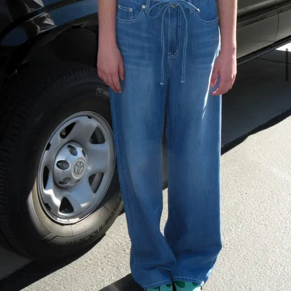 [BUNJANG] Somewhere Better Ribbon Wide Pants / 썸웨어버터 리본와이드팬츠 바지 S
