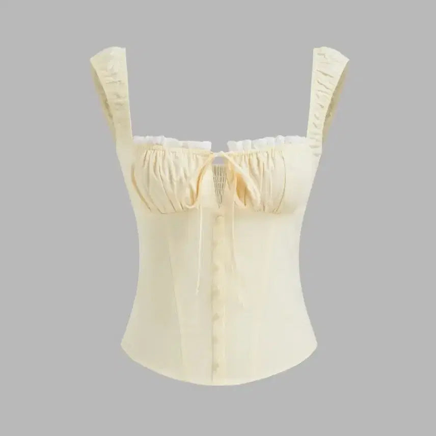 [BUNJANG] Shop Cider Sleeveless Broderie Anglaise Trim Tank Top / 샵사이다 슬리브리스 블라우스 탑