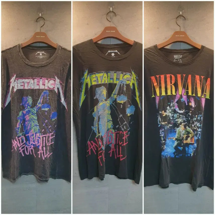 [BUNJANG] Metallica / Nirvana Official Tour T-Shirt / Metallica, NIRVANA 정품. 콜렉션 티셔츠.