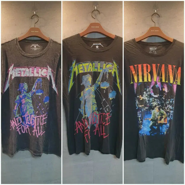[BUNJANG] Metallica / Nirvana Official Tour T-Shirt / Metallica, NIRVANA 정품. 콜렉션 티셔츠.