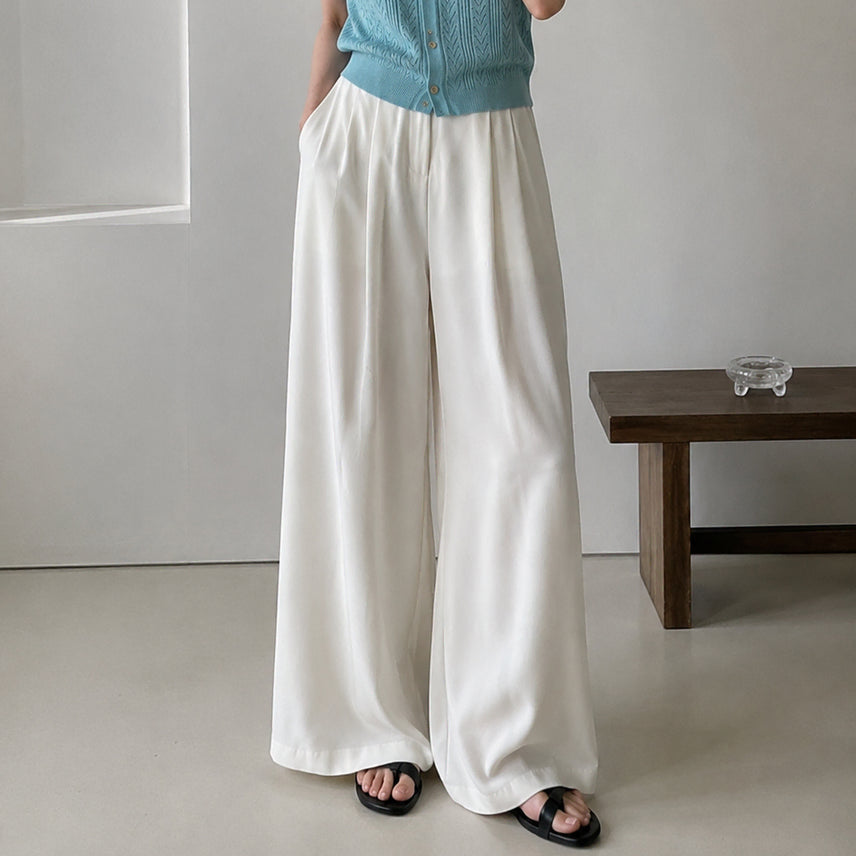 [BUNJANG] Summer Wide Slacks / 새상품) 찰랑 슬랙스