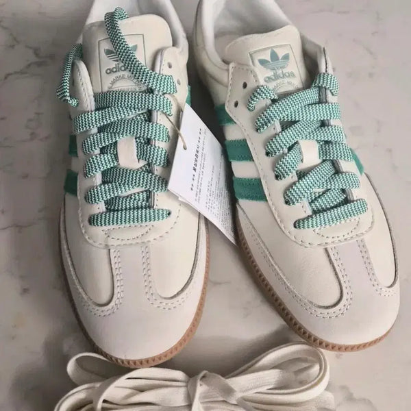 [BUNJANG] Adidas Samba White/Green Sneakers (235mm) / 새상품) 아디다스 삼바 흰/녹 스니커즈 235