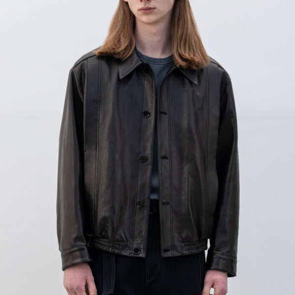[BUNJANG] L)Silence Pointed Collar Lambskin Jacket Black / L)인사일런스 포인티드 칼라 램스킨 자켓 BLACK 판매