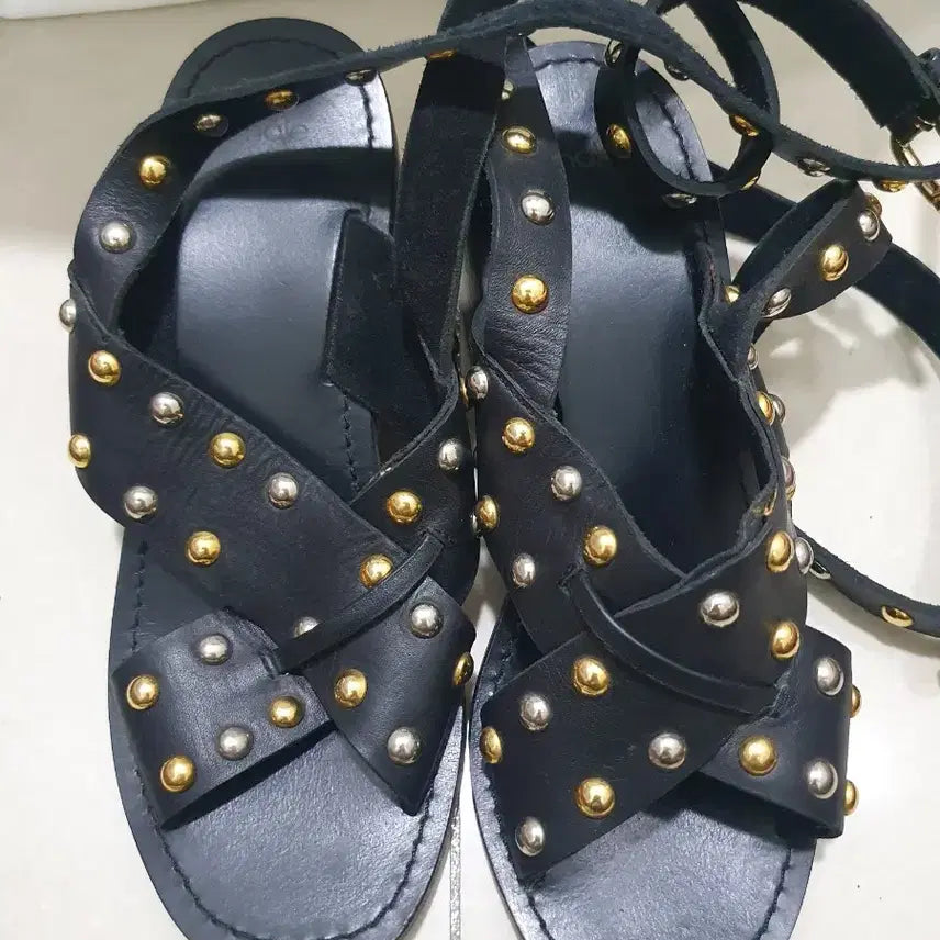 [BUNJANG] Maje Stud Strap Sandals Size 37 / *실착1회* 마쥬 스터드 스트랩 샌들 37