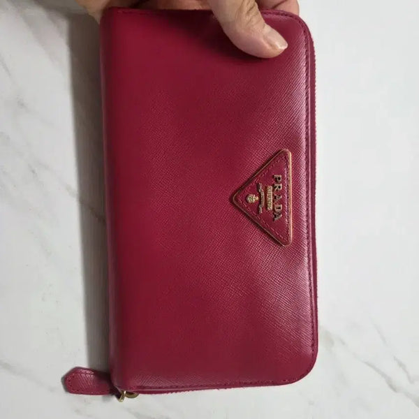 [BUNJANG] Prada Saffiano Medium Wallet Pink / 프라다 사피아노 중지갑 핑크