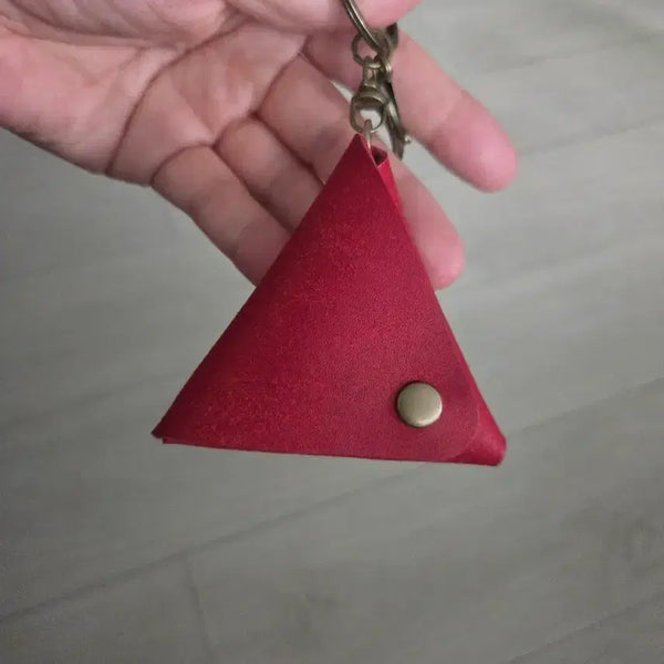 [BUNJANG] Leather Coin Pouch Keychain / 가죽동전 지갑 키링