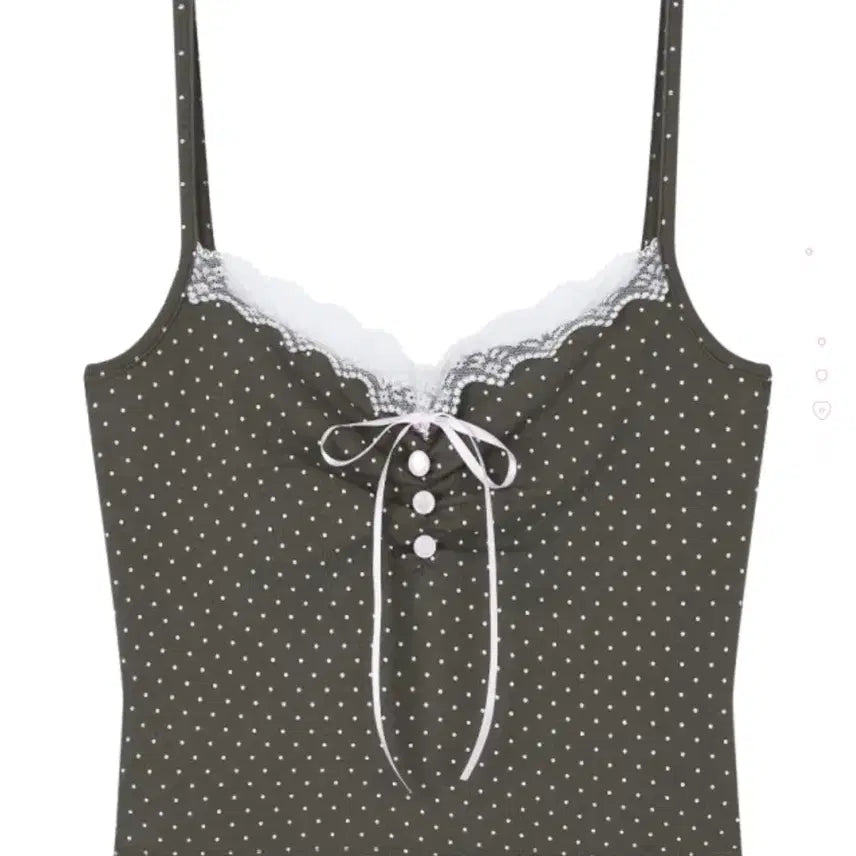 [BUNJANG] Velier Not Your Daughter's Club Cliché Ribbon Sleeveless Top - Charcoal / 드라이로즈 도트리본슬리브리스 차콜 벨리아르낫유어아이당클럽클리시어리본나시