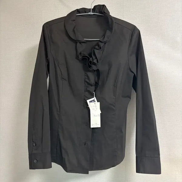 [BUNJANG] Vintage Gothic Feminine Brown Frill Shirt / 빈티지 일본무드 고딕 다크 페미닌 브라운 셔츠
