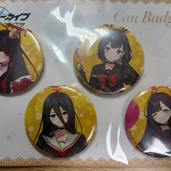 [BUNJANG] Blue Archive Disciplinary Committee Tsutsugi Hasumi Ichika Mashiro 3rd Anniversary Can Badge Set / 블루아카이브 정의실현부 츠루기 하스미 이치카 마시로 뱃지 일괄 세트