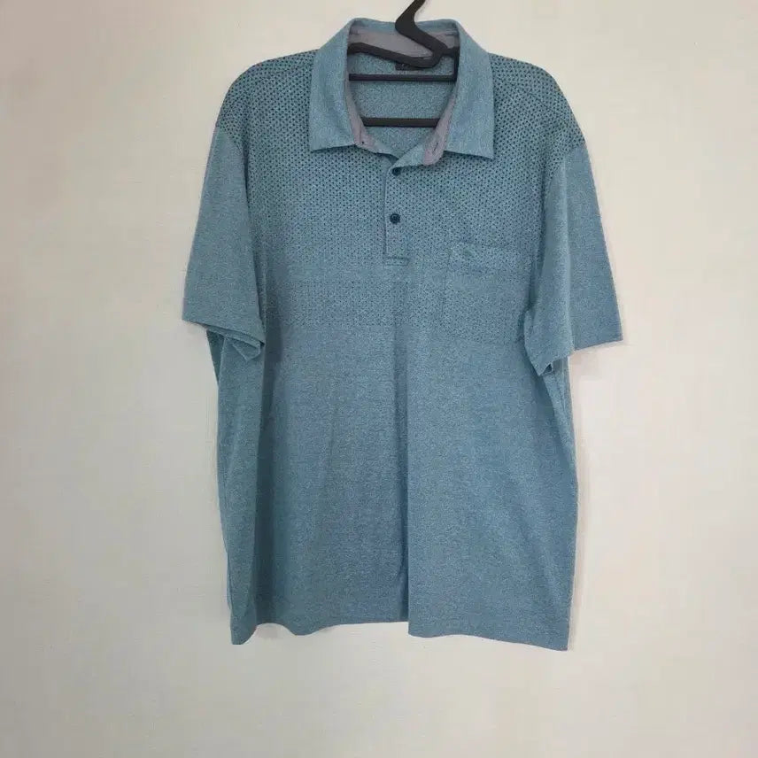 [BUNJANG] PAT Men's Regular Fit Collar T-Shirt Sky Blue / PAT 남자 카라 티셔츠 110