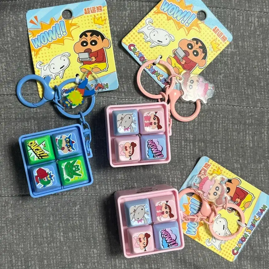 [BUNJANG] Crayon Shin-chan & Shin-chan's Friend Neneho Keyring / 짱구,유리 키캡 키링