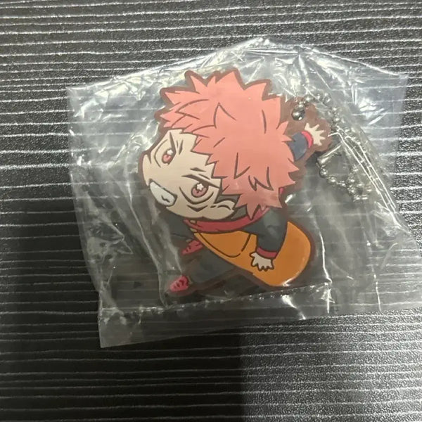 [BUNJANG] Jujutsu Kaisen Yuji Itadori Rubber Keychain Gachapon / 주술회전) 이타도리 유지 러버 키링 가샤폰