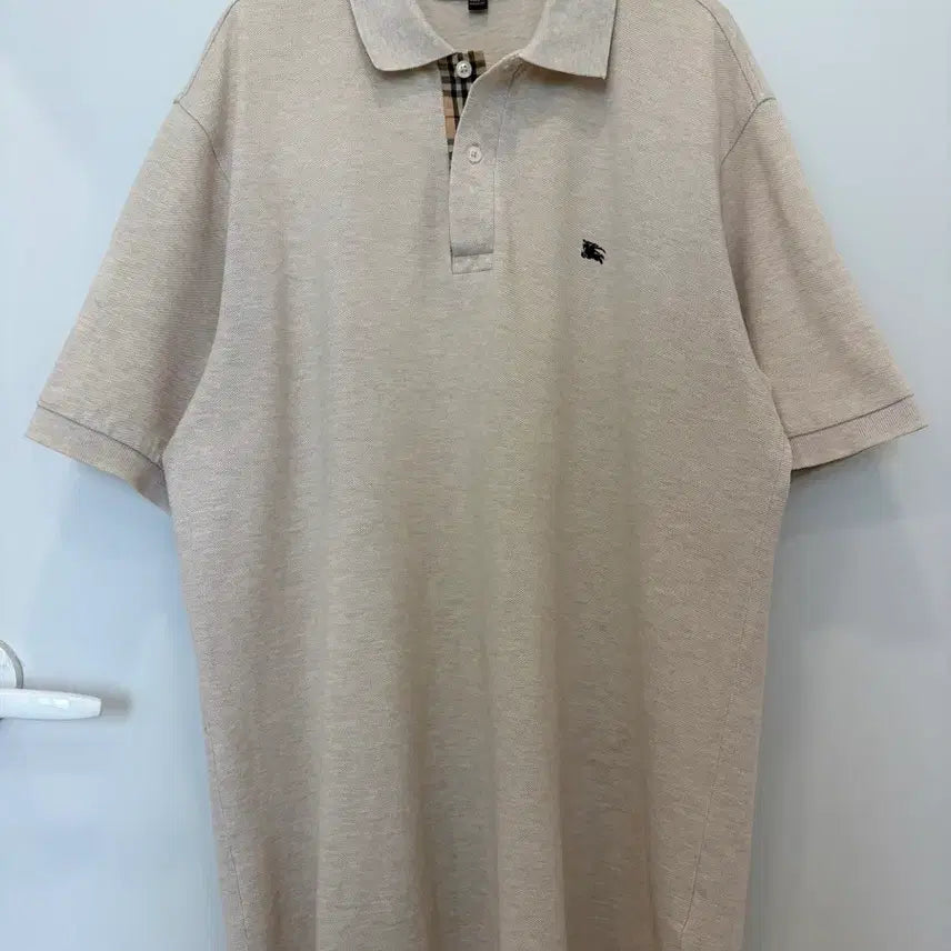 [BUNJANG] Burberry London Beige Polo Shirt L/100 / 정품)((버버리 런던 베이지 카라티 L/100사이즈