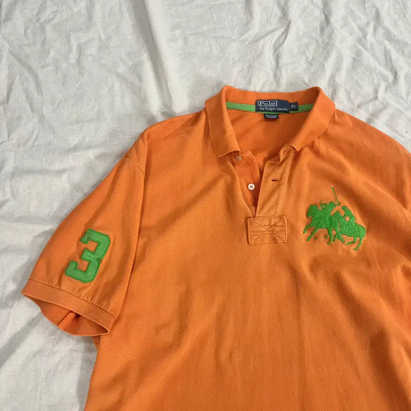 [BUNJANG] Polo Ralph Lauren Big Pony Short Sleeve Polo Shirt Orange XL / 폴로 랄프로렌 빅포니 반팔 카라티 오렌지 XL